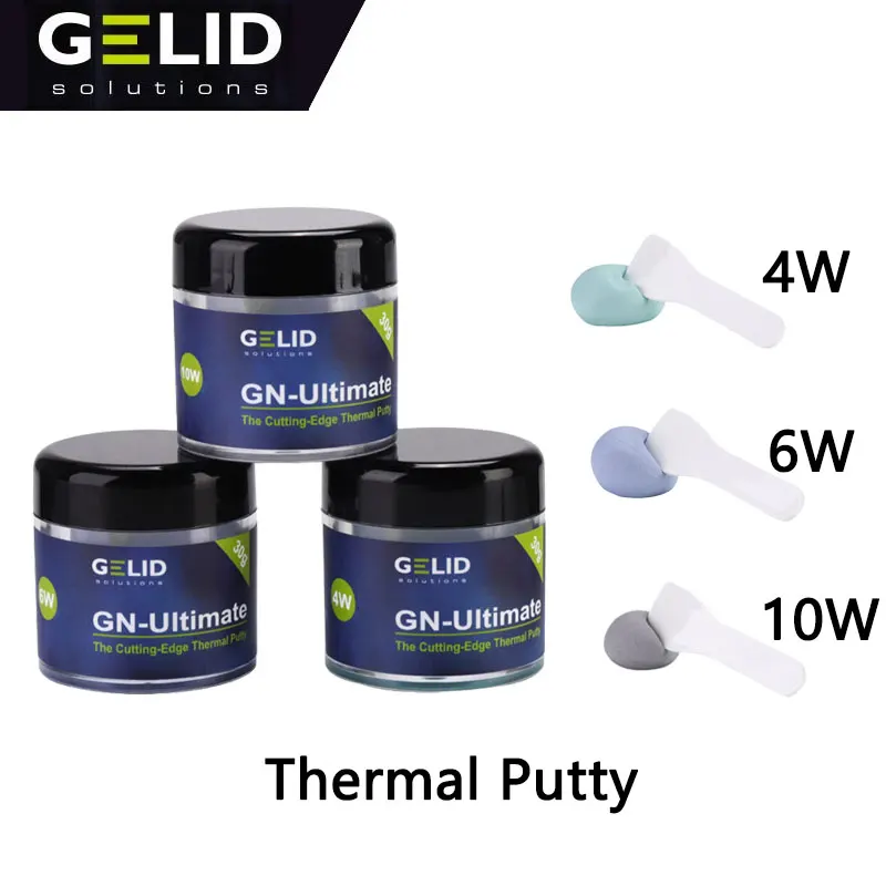 

GELID GN-Ultimate Thermal Putty,30/50g/4W/6W/10W The Cutting-Edge Thermal Putty,Non-Electrical Conductive Non-Curing&No Bleeding