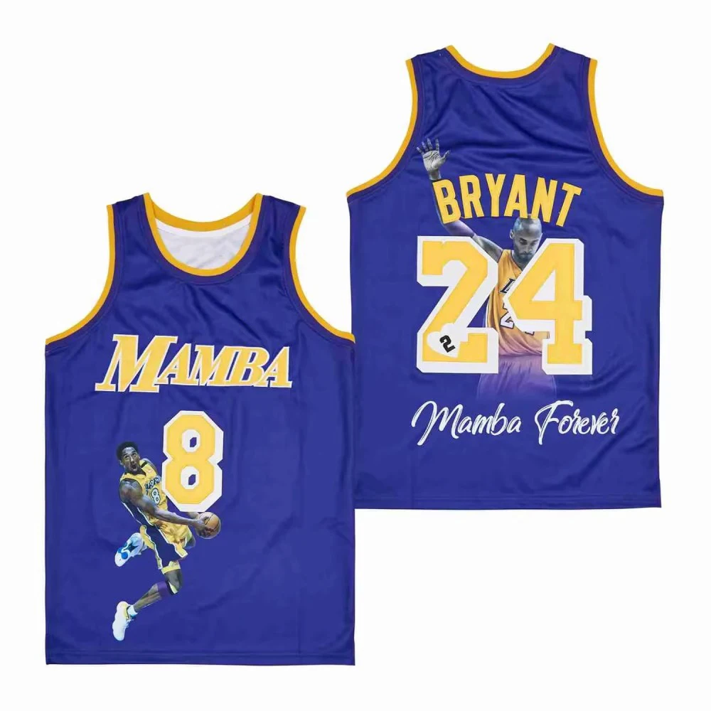 Men's Fashion Classic Jersey 3d Printed Pattern Basketball Star Kobe Bryant Outdoor Sports Casual Basketball Sleeveless Jersey