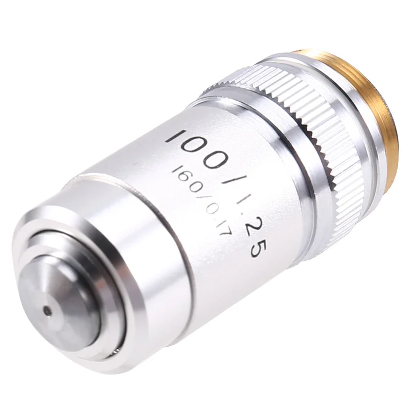 100X Conjugate Distance 195 Achromatic Objectives Biological Microscope Objective Lens