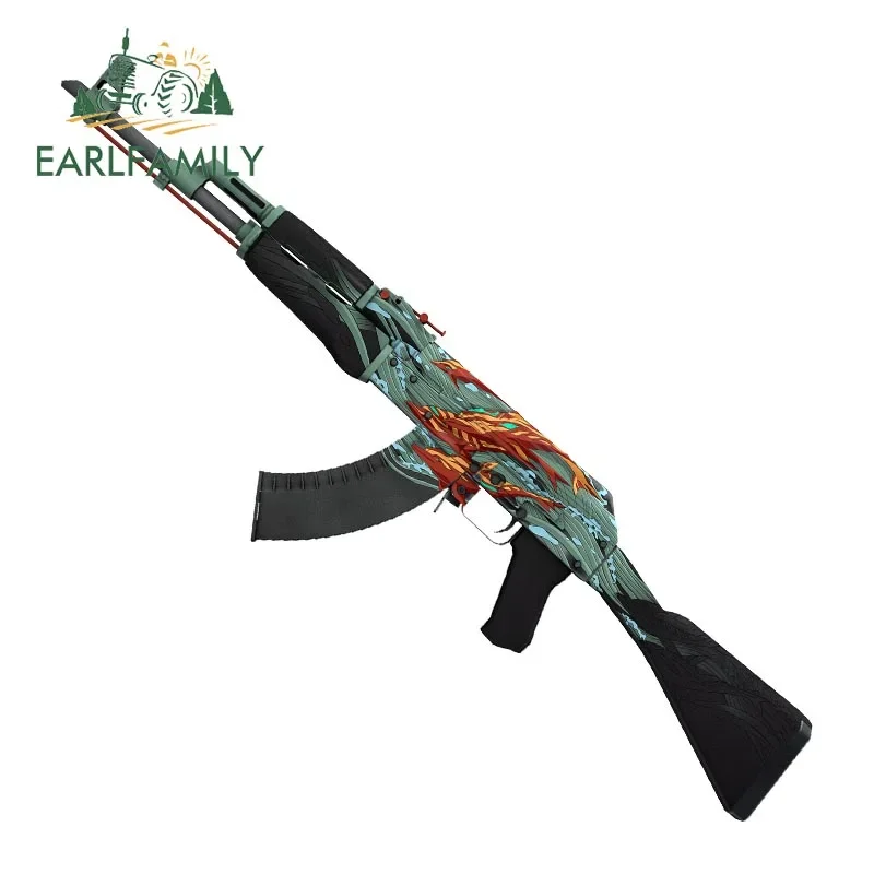 EARLFAMILY Gun Shaped AK-47 Replica Vinyl Airsoft Pistola Decal Window Trunk Sticker Rifle De Diabolos Car Stickers