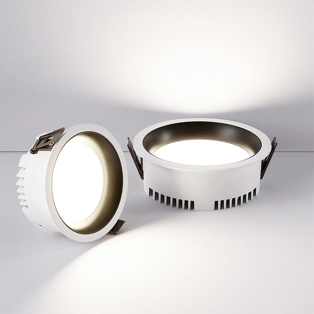 Embedded high-efficiency anti glare LED COB tube light 17W-30W dimmable AC110V/220V ceiling light for home living room, shops