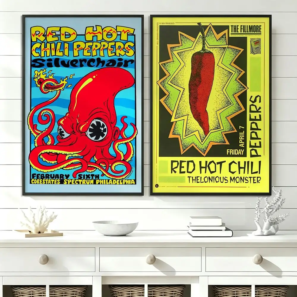 band Red Hot Chili Peppers Poster Poster HD Trendy SelfAdhesive Wall Art Print For Living Room Bedroom Dorm Office Home Gift