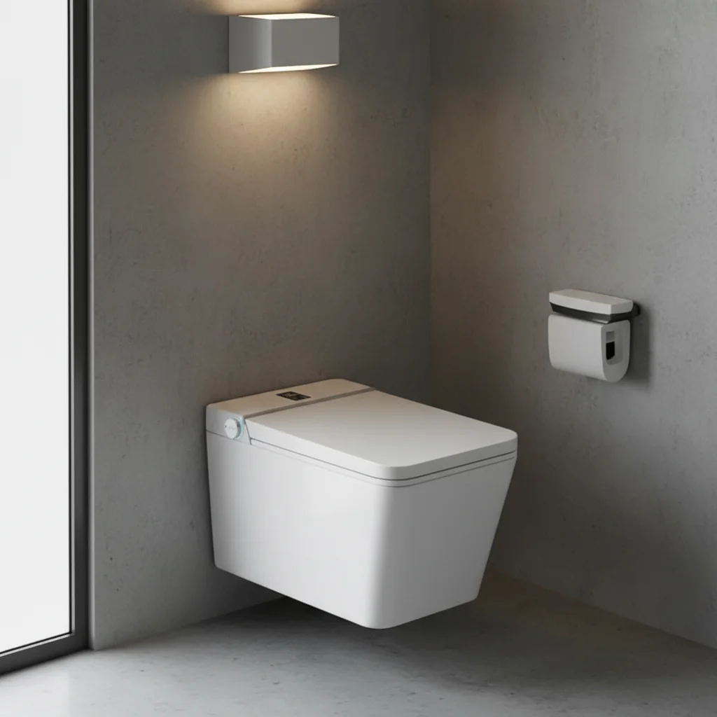 

P-Trap Wall Hung Smart Toilet With Tank Rimless Intelligent Sensor Flush Automatic Wall-Mounted Smart Toilet