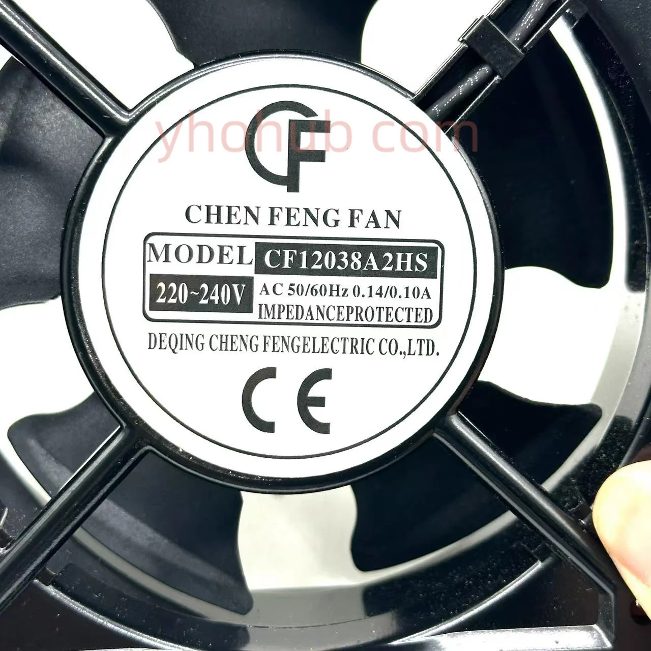 CF / Chen Feng CF12038A2HS Server Cooling Fan AC 240V 0.14A 120x120x38mm Alloy