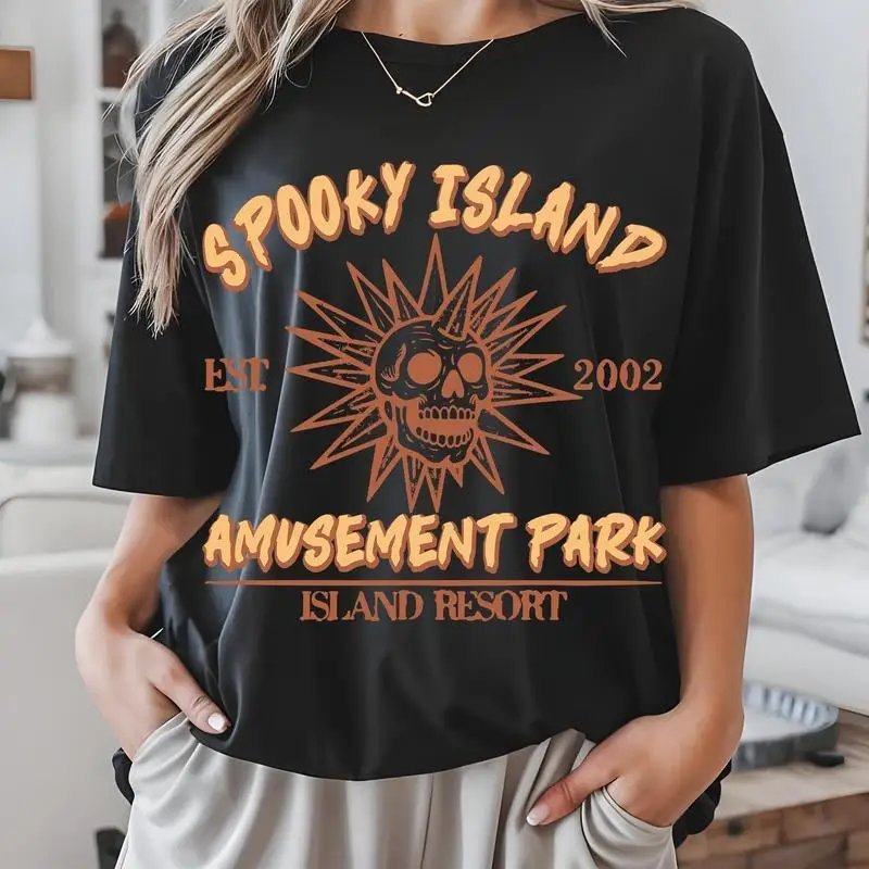 

Spooky Island Tee, Retro Halloween Movie Shirt, Disco Skull T-Shirt, 90s Nostalgia Halloween, Summer Spooky Shirt, Summerween