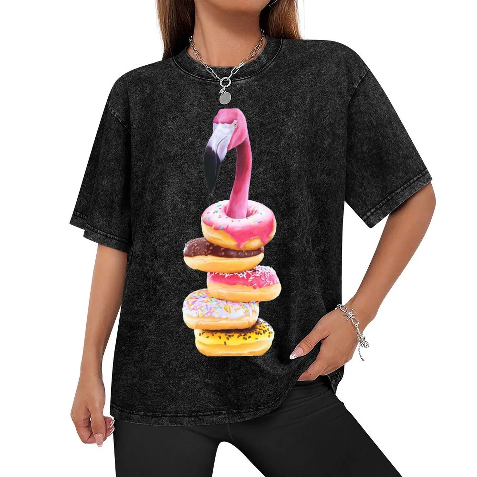 A Famished Flamingo T-Shirt summer clothes vintage custom t shirt quick-drying anime shirts men