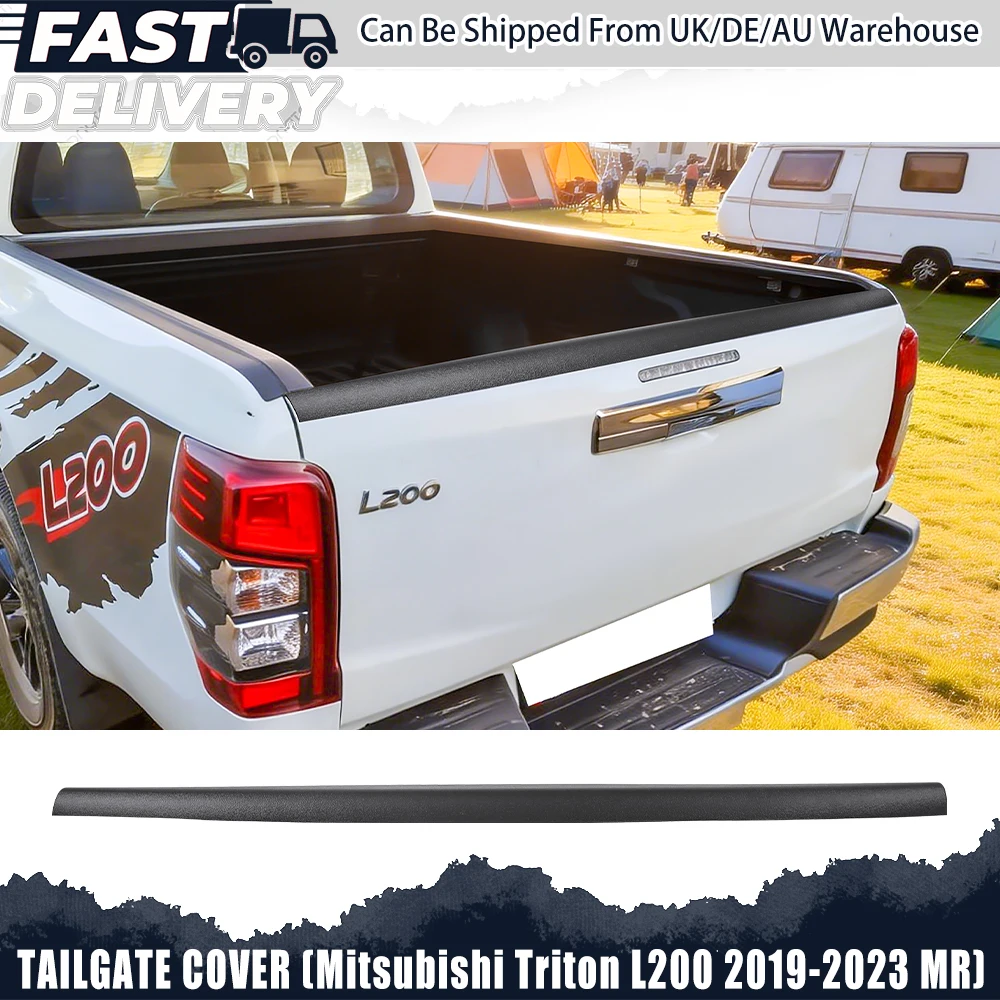 Tailgate Cover Rear Tail Gate Trim For Mitsubishi Triton L200 MR 2019-2023 Matte Black Exterior Upgrade Car Styling Accessories