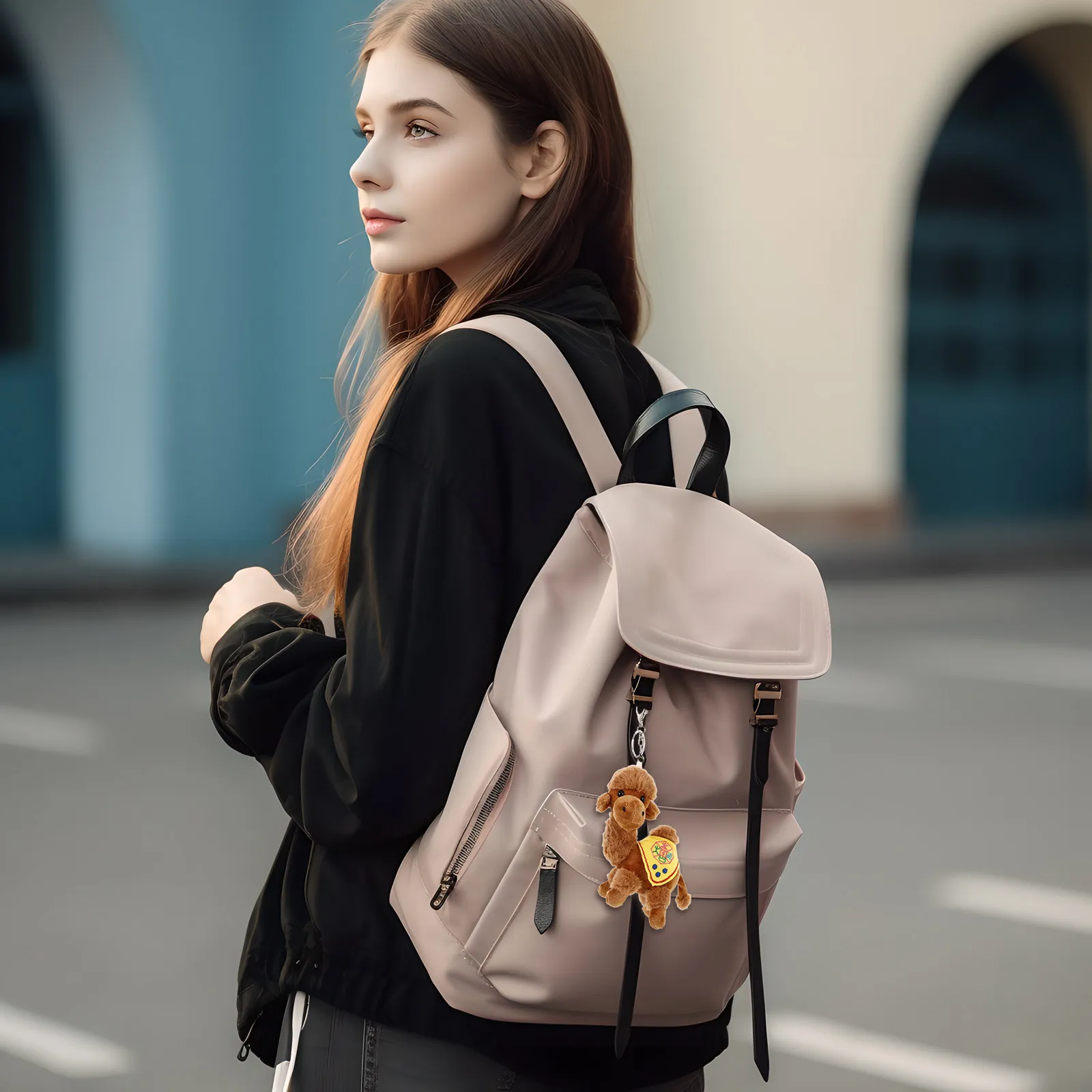

Adorable Soft Camel Keychain for Keys Bags Backpacks Purse Car Keys Decoration Cute Animal Charm Pendant Souvenir