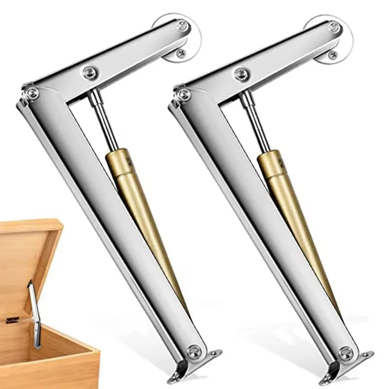 

2Pcs Heavy Duty Gas Springs 10KG Gas Struts Soft Close Lid Support Hinges Automatic Slow Lowering Safe Pneumatic Lid Lifters