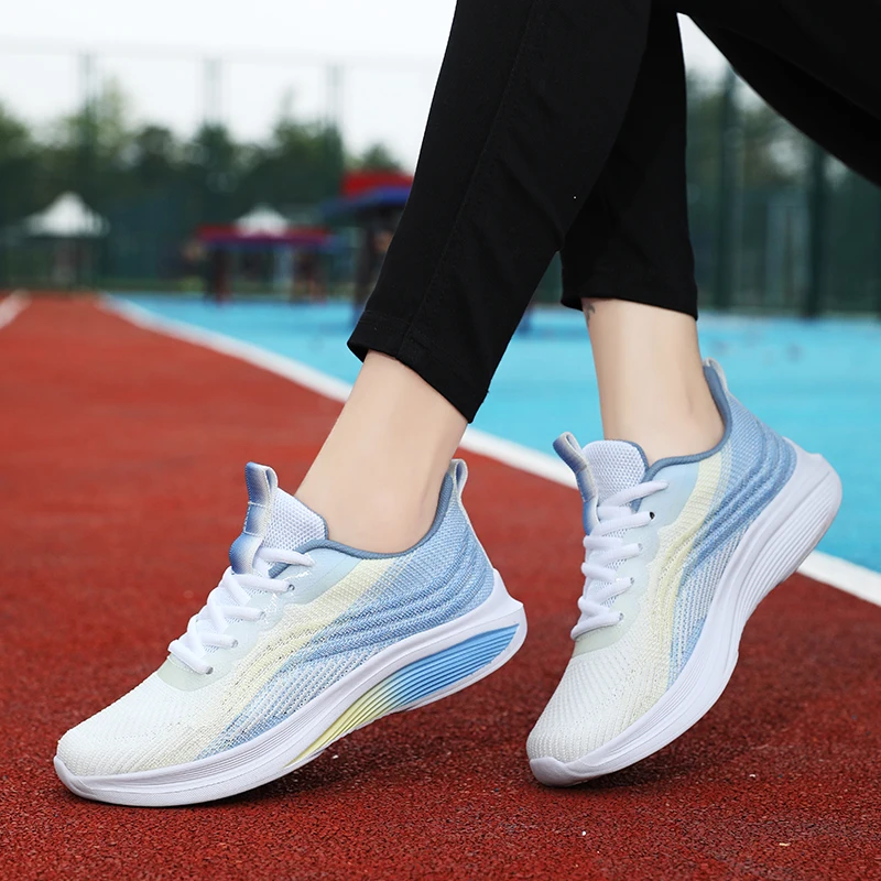 2023 Woman Sneakers Mesh Summer Breathable Casual Shoes Fashion Thick Sole Lightweight Outdoor Running Shoes for Women Tennis