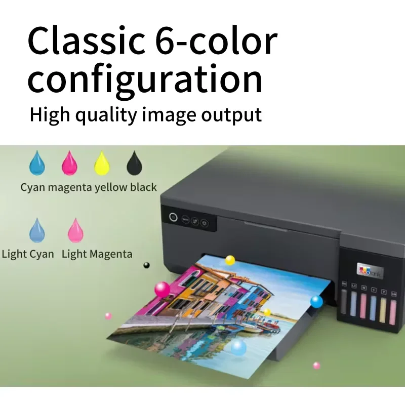 High-speed 6-color ink paper digital professional continuous 3D photo printing machine L8058 inkjet printer