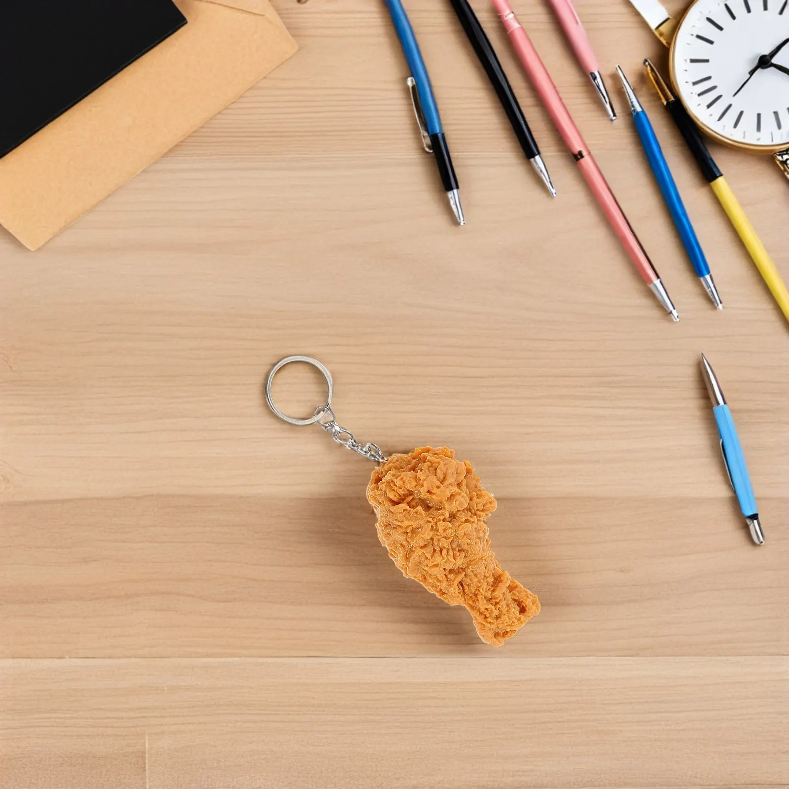 

Забавный брелок в виде жареной куриной ножки, имитация еды, подвеска для ключей, сумок, рюкзаков, декоративное украшение для салона автомобиля, брелок-имитация еды