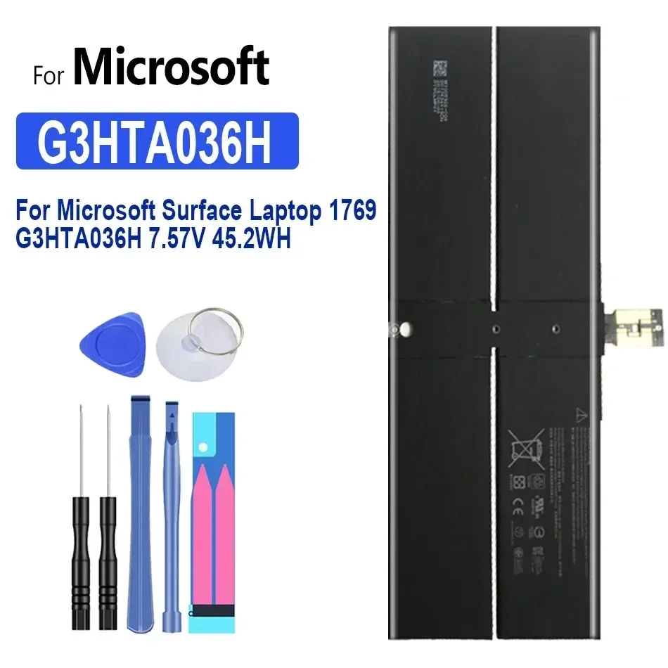 5970mAh タブレットバッテリー Microsoft Surface ラップトップ 1769 G3HTA036H 7.57V 45.2WH、G3HTA036H 用