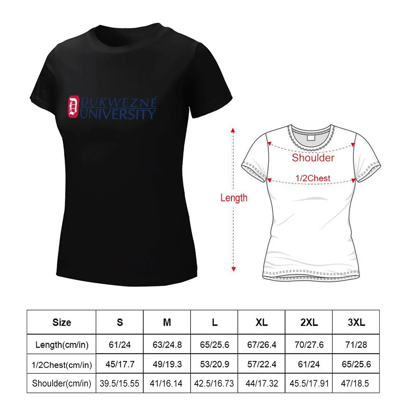 Duquesne Universität Dukwezne Logo T-Shirt plus Größen übergroße Bluse T-Shirt Frauen