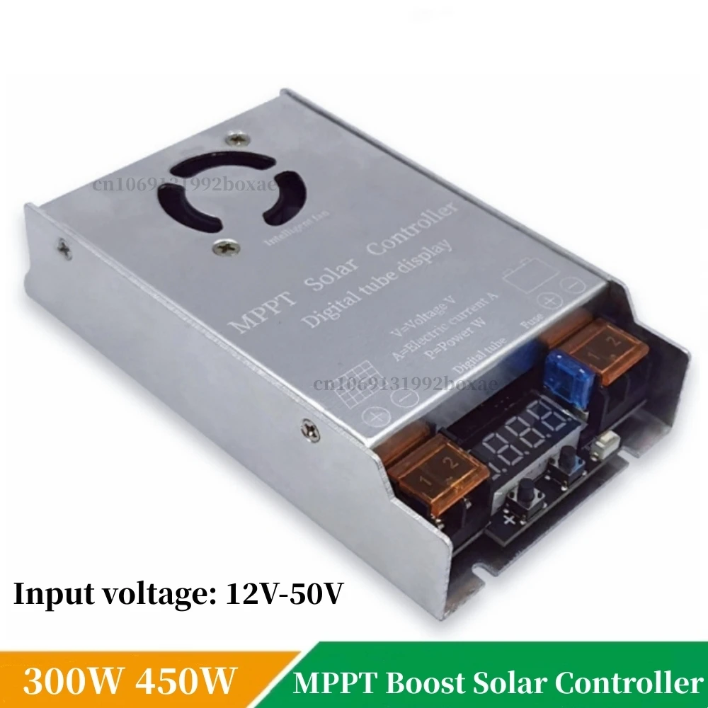 450W MPPT Boost Solar Controller 12V~50V Step-up Charge Controller For 24V 36V 48V 60V 72V Lead Acid GEL LiFePO4 Lithium Battery