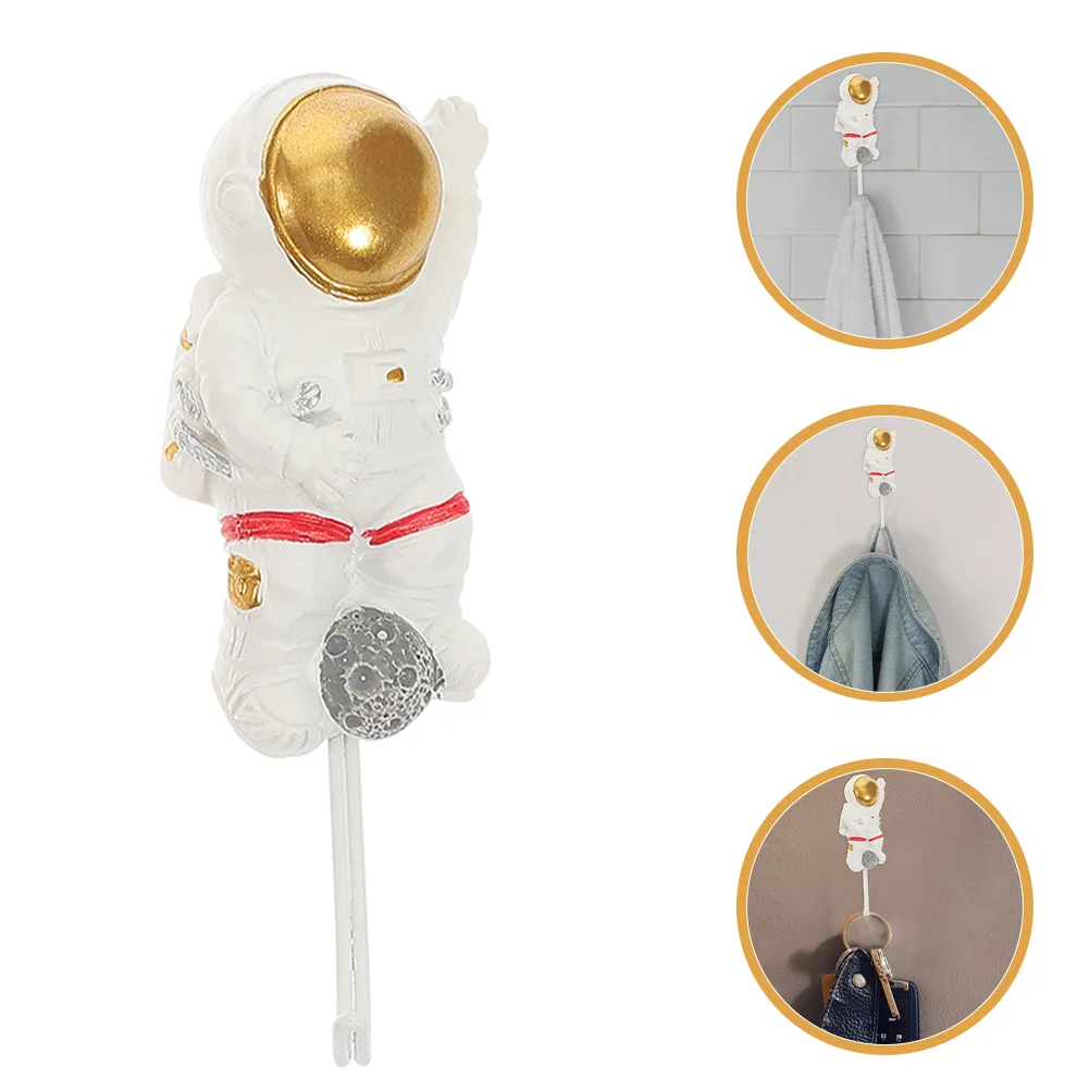 Astronaut Hook up Wall Decorative Utility Hooks Mount Synthetic Resin Hat Organizer Child Coat Hanger Door Adhesive