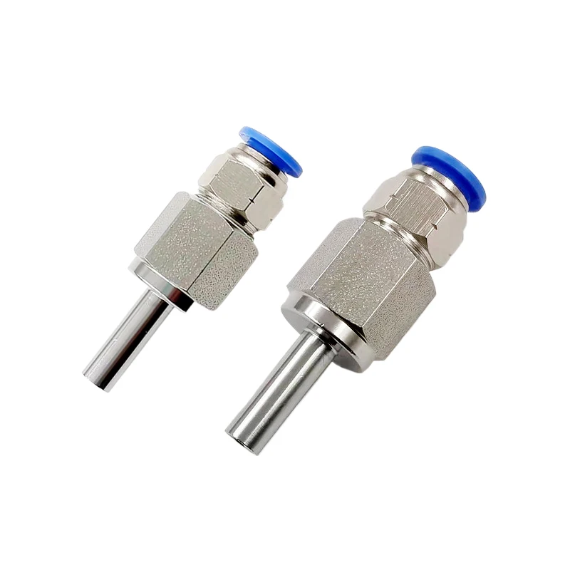 

2PCS 1/4 3/8 1/2 316 Stainless Steel Welded Straight Pipe To Quick Push Pneumatic Connector Adapter For 4 6 8 10 12mm Hose