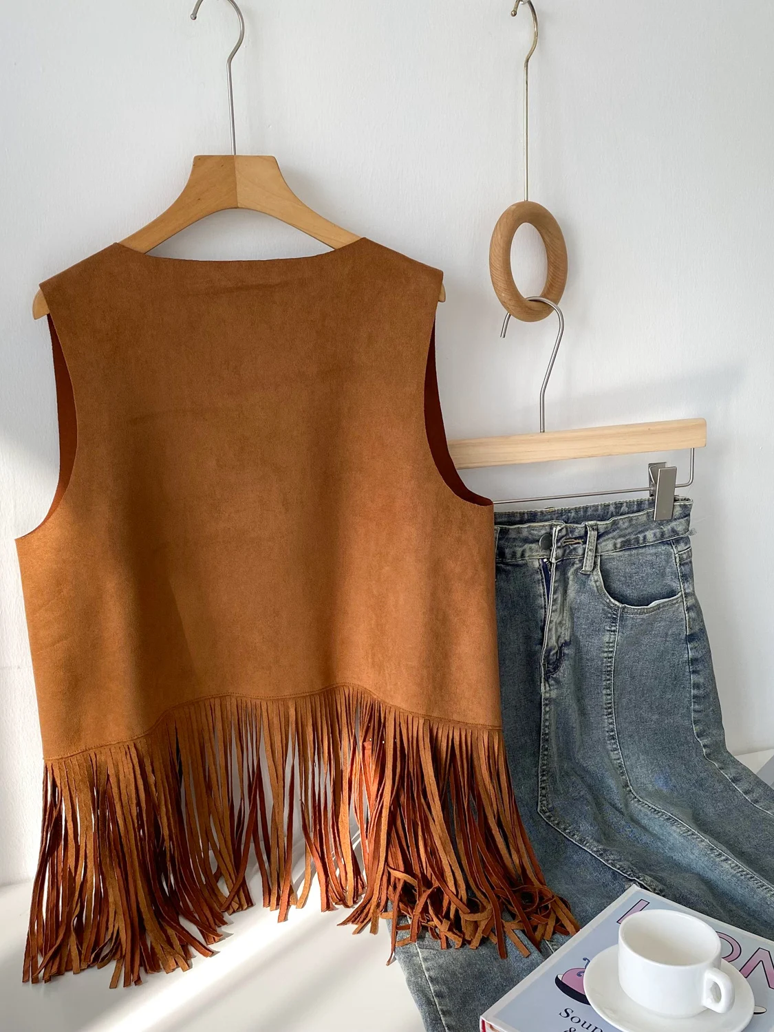 Vaion Sle Heavy Work Lemon Hollow Design Svel Vest da donna Faionable Nappa Or Top per i pendolari autunnali