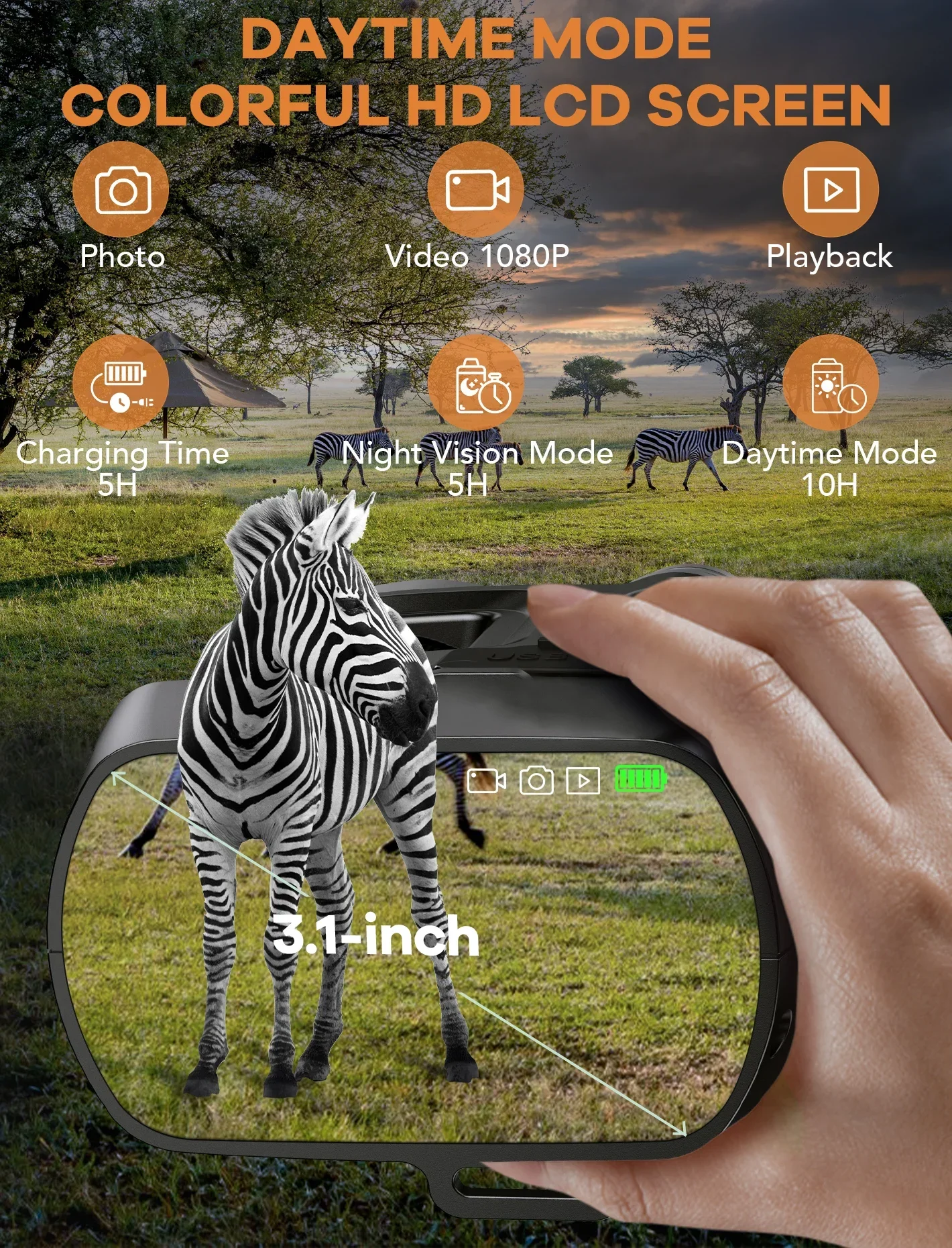 Mejor precio Monocle 1080P visión nocturna imagen de calor miras de visión nocturna alcance de visión nocturna para caza para viajar