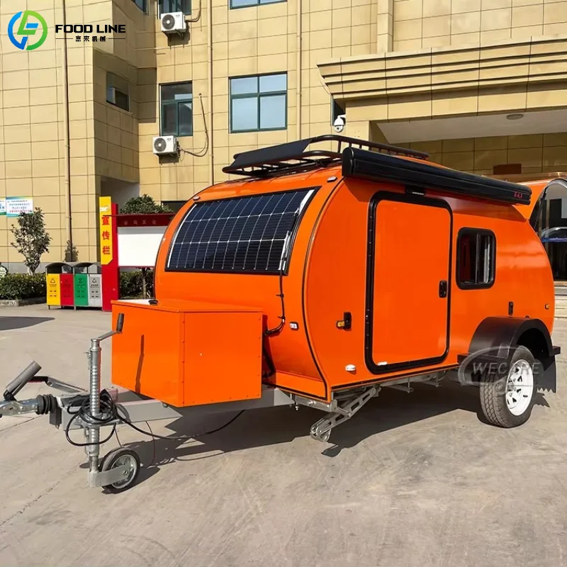 

Customized Small Teardrop Camping Car Travel Trailer Australian Standard Mini Fiberglass Tear Drop Camper Caravan Trailer