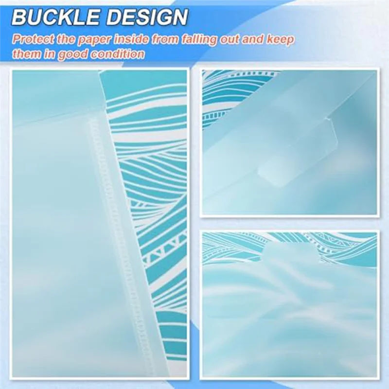 ABBG-Scrapbook Paper Organizer سجل القصاصات مع تصميم مشبك، حقيبة تخزين ورقية شفافة لتخزين ورق القصاصات، الفينيل