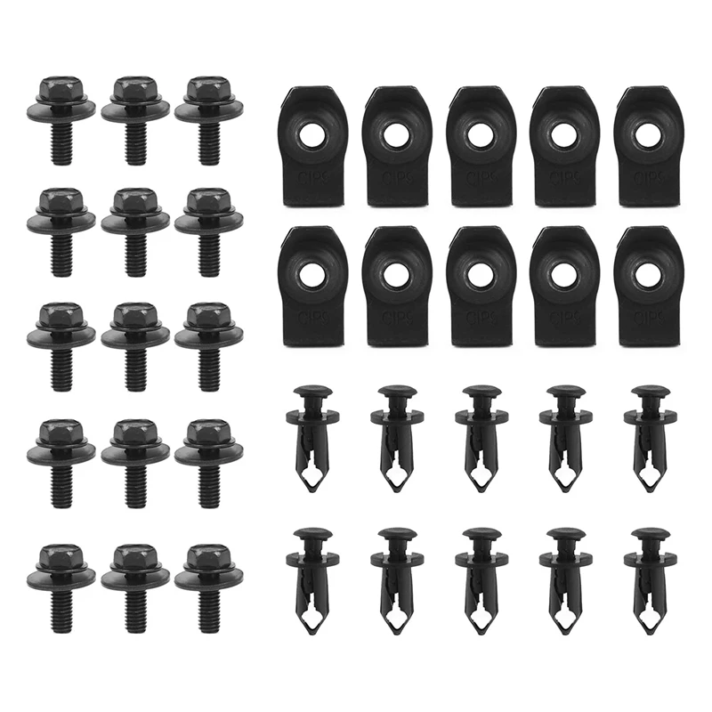 35PCS Engine Under Cover Splash Shield Guard Body Bolts Bumper Fender Retainer Fastener Rivet Clips For Infiniti G35 G37