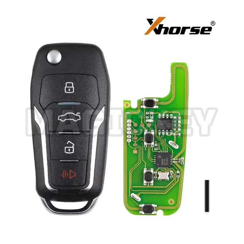 1 قطعة Xhorse XKFO01EN سلك مفتاح بعيد فورد كوندور الوجه 4 أزرار غير المنقولة مفتاح الملك النسخة الإنجليزية لأداة مفتاح VVDI VVDI2