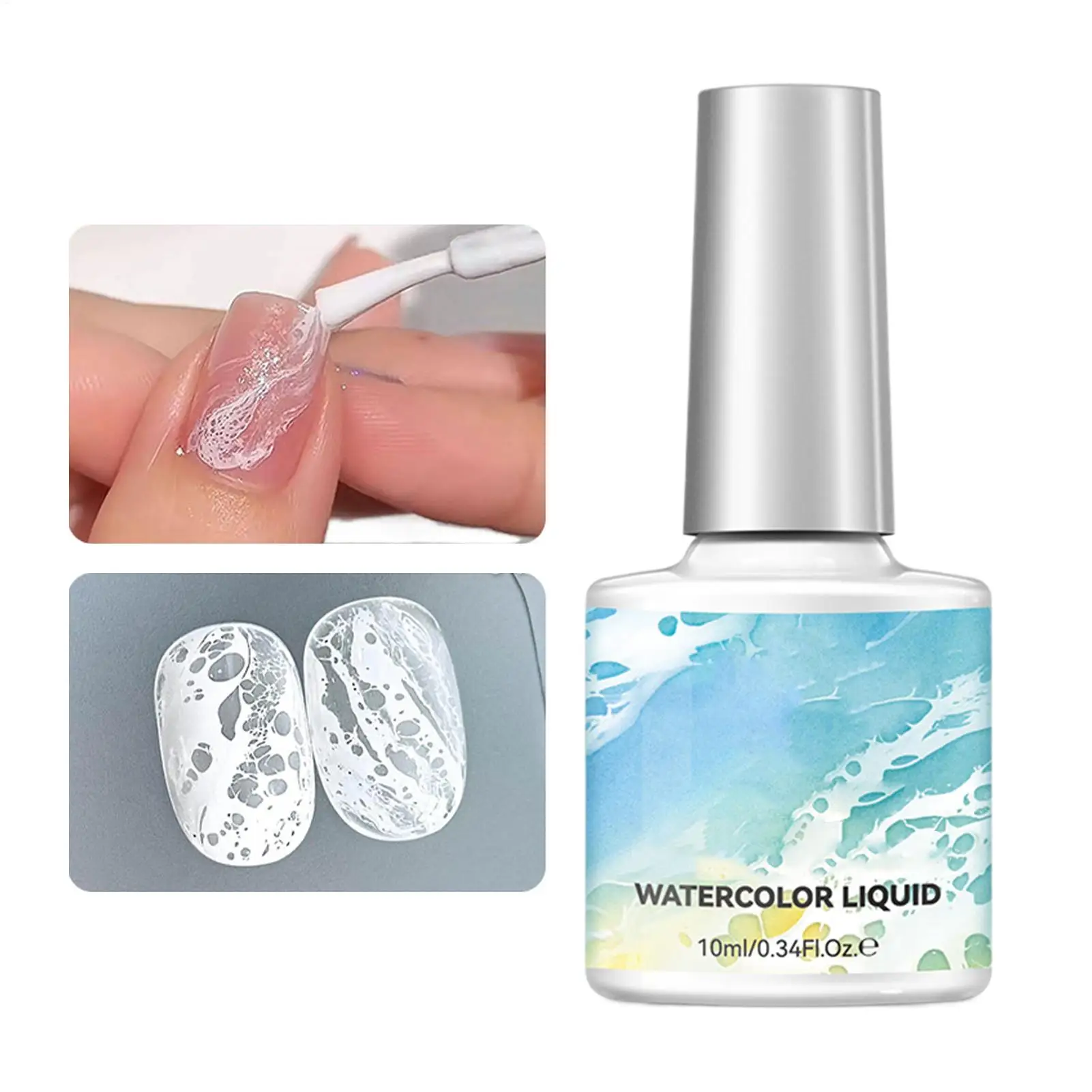 Watercolor Gel Nail Polishing Fingernail Paint 10ML Gradient Nail Gel for Salon Home Men Youth Manicurist Stage Performance