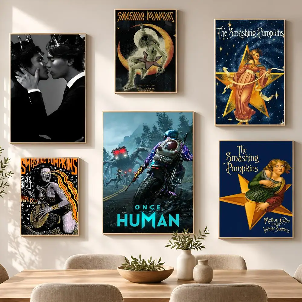 Music Classic The Smashing Pumpkins Poster PP Self Adhesive Aesthetic Room Decor Bedroom Dorm Gaming Room Home Decoration Gift