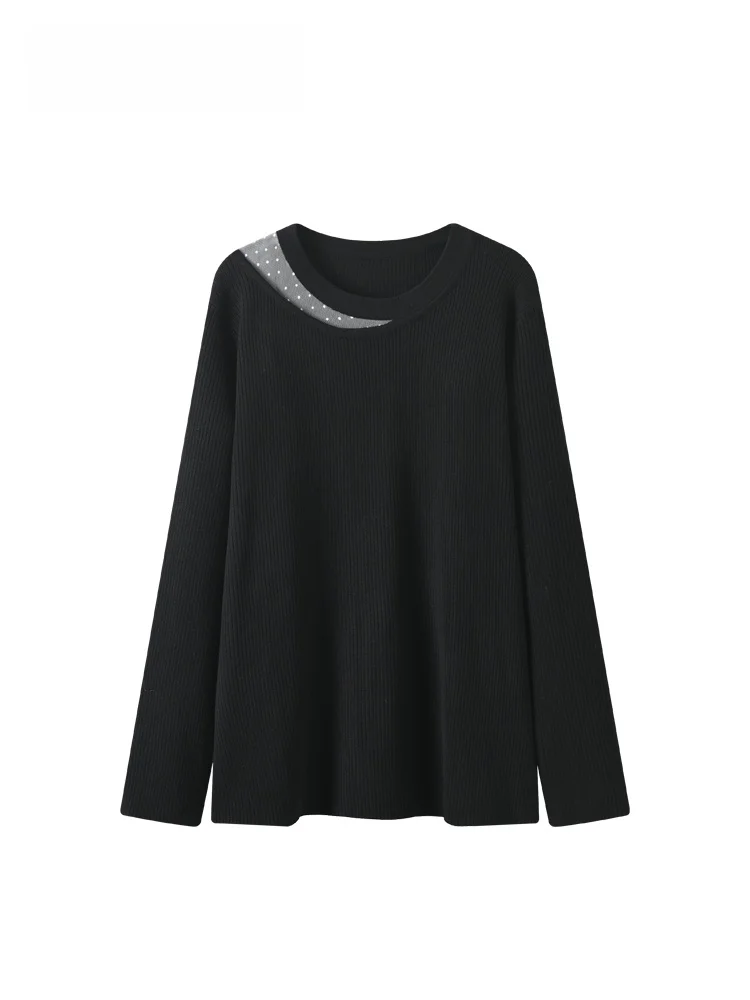 

Loose Long Sve round Ne Base irt Women's plus Size Inner Wear Autumn Winter New Sle Slimming Casual Comfortable Top