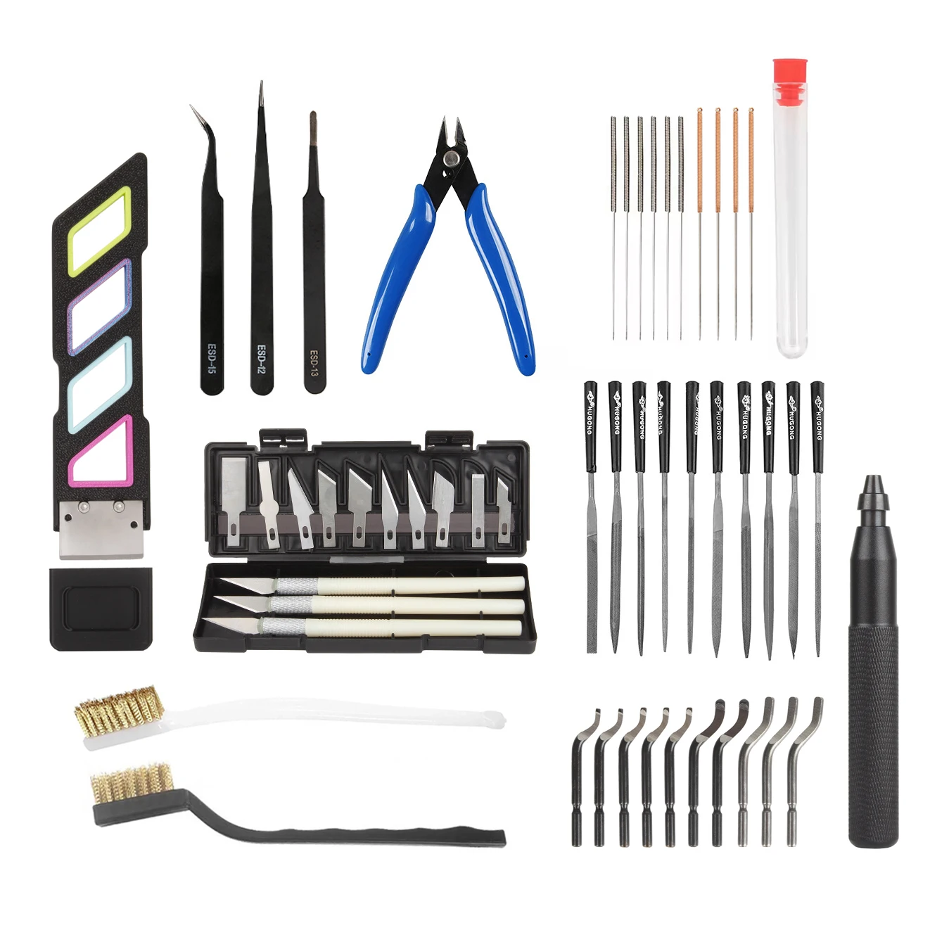 3D Printer Tools Kit FDM/SLA Printers Nozzle Cleaning Removal Scrapers scissors needles tweezers pliers deburring Tools set