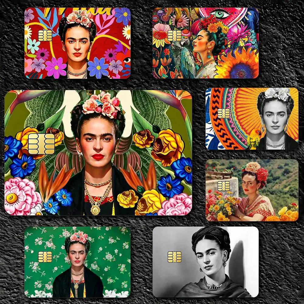 F-Frida K-Kahlo Art Credit Card Skin Stickers For VISA Bank Bus Metro Access Card Protective Film Cover Sticker