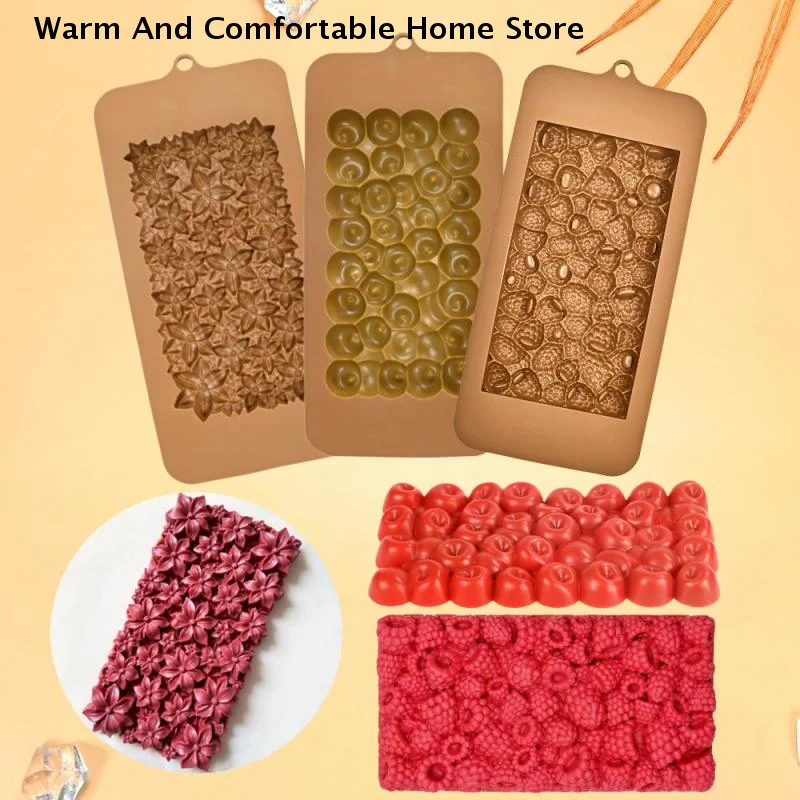 

3D Flower Silicone Chocolate Mold Raspberry Fruit Pattern Fondant Chocolate Mousse Pudding Mould Cake Decor Tool Baking Supplies