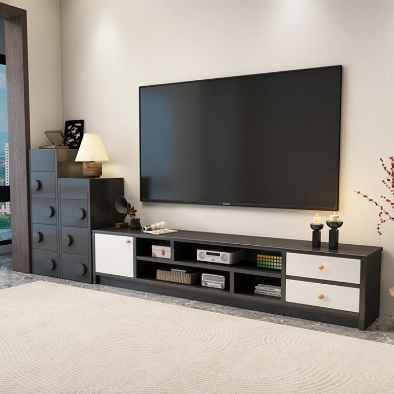 

Drawers Handles Tv Stand Vertical Simple Nordic Shelf Tv Stand Cabinet White Design Stojaki Telewizyjne Home Accessories