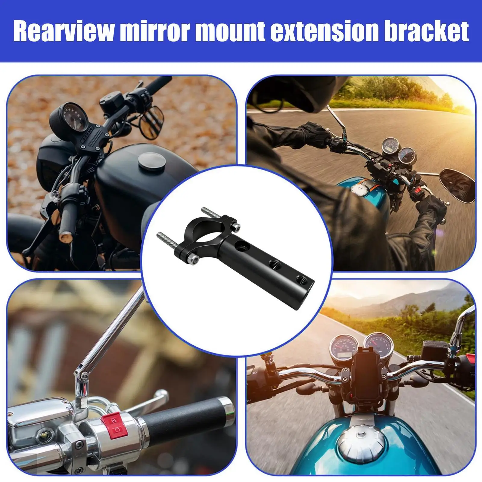 

Удлинитель зеркала заднего вида, держатель из алюминиевого сплава, удлинитель зеркала заднего вида, кронштейн для езды на скутере, поездки на работу