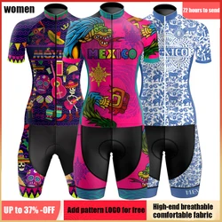 Mexico 2022 New Women Cycling Jerseys Sets MTB Cycling Clothing Breathable PRO Mountian outdoor sport Bicycle Clothes Bike Wear