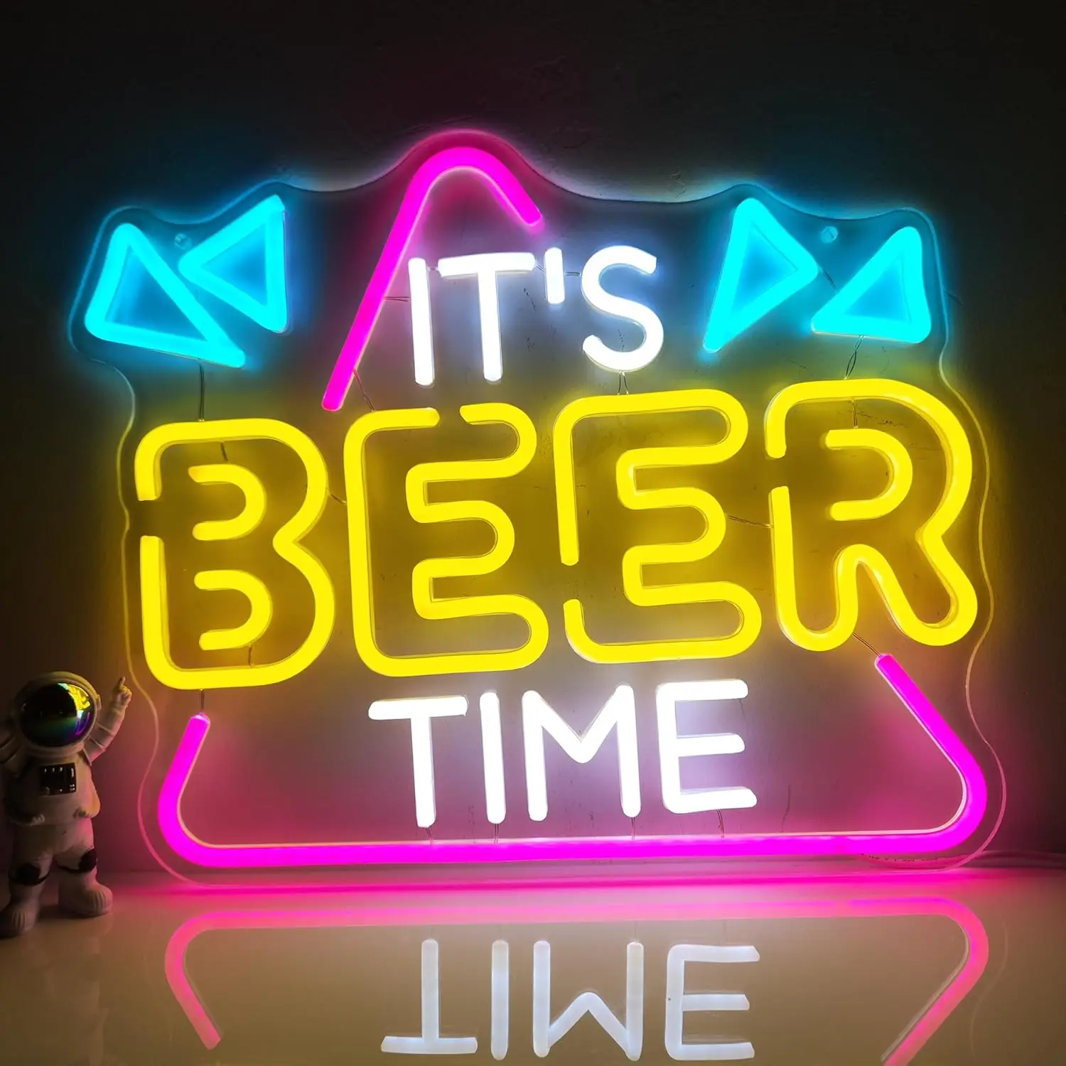 

Пивная неоновая вывеска для декора стен USB с регулируемой яркостью IT'S BEER TIME Светодиодная неоновая вывеска для бара, паба, домашней вечеринки, мужского пещерного клуба, украшение, подарок