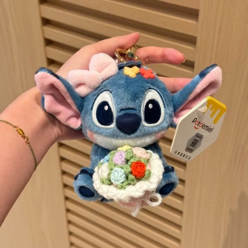 

Новый натуральный букет Disney с подсолнухами, плюшевая кукла, ткань, аксессуары для игрушек, сумка, подвеска, брелок для девочек, подарок, оптовая продажа