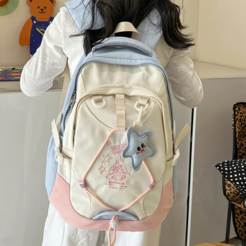 mochila-de-tecido-de-nylon-com-ziper-tamanho-unico2025summer-nova-mochila-de-cor-macaron-estilo-menina-fofa-de-venda-quente