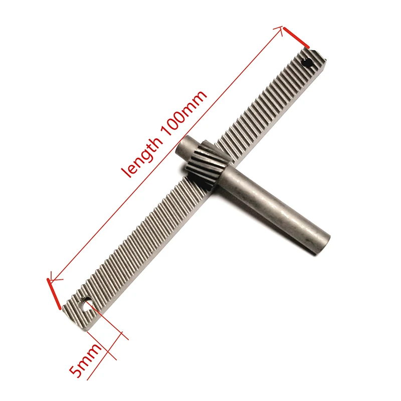 1/2Pcs 0.5M 17T Precision Adjustment Gear Rack 100mm Steel Sliding Platform Lifting Table Tool For Micro Translation Stage