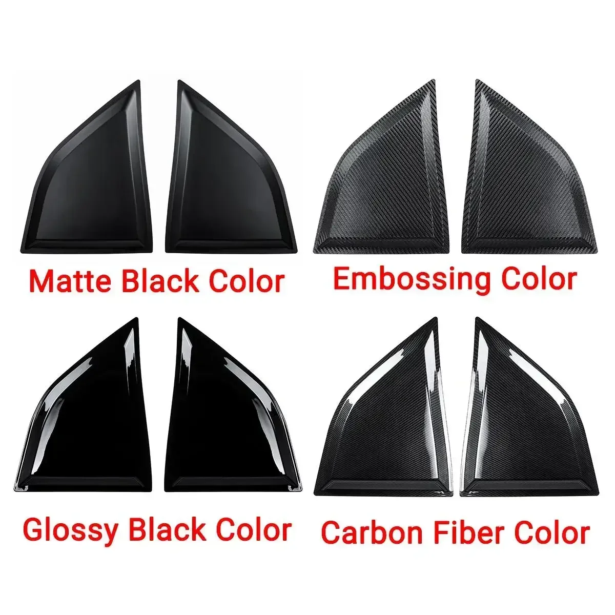 Car Side Window Scoop Louvers ABS Window Visor Cover Sun Rain Shade Vent For Dodge Challenger 2008-2017 Rear Side Window Decor