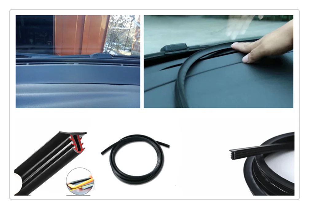 Tira de sellado de goma para panel de instrumentos con forma de coche, insonorizada y a prueba de polvo para Chevrolet Miray Caprice Agile Stingray Aveo5 Matiz