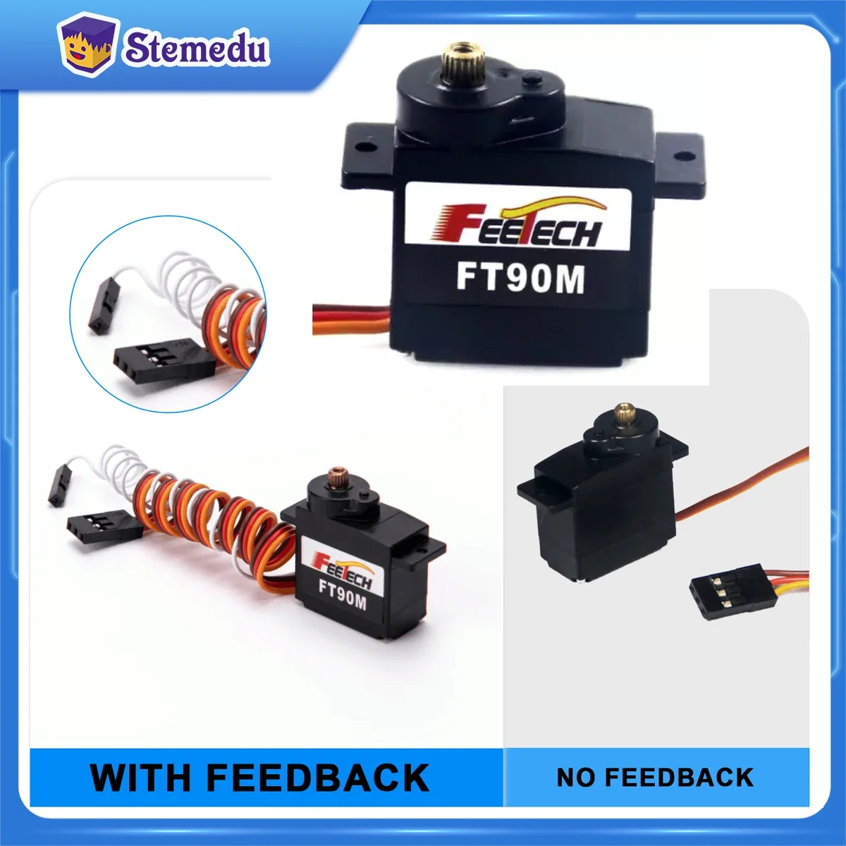 Feetech Mini 180 Degree Angle 2kg Torque Micro Robot RC Servo Motor FT90M Feedback For Automatic Curtain/Smart Lock Airplane