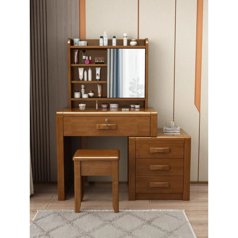 

Chinese solid wood dresser storage cabinet integrated modern simple multi-functional bedroom