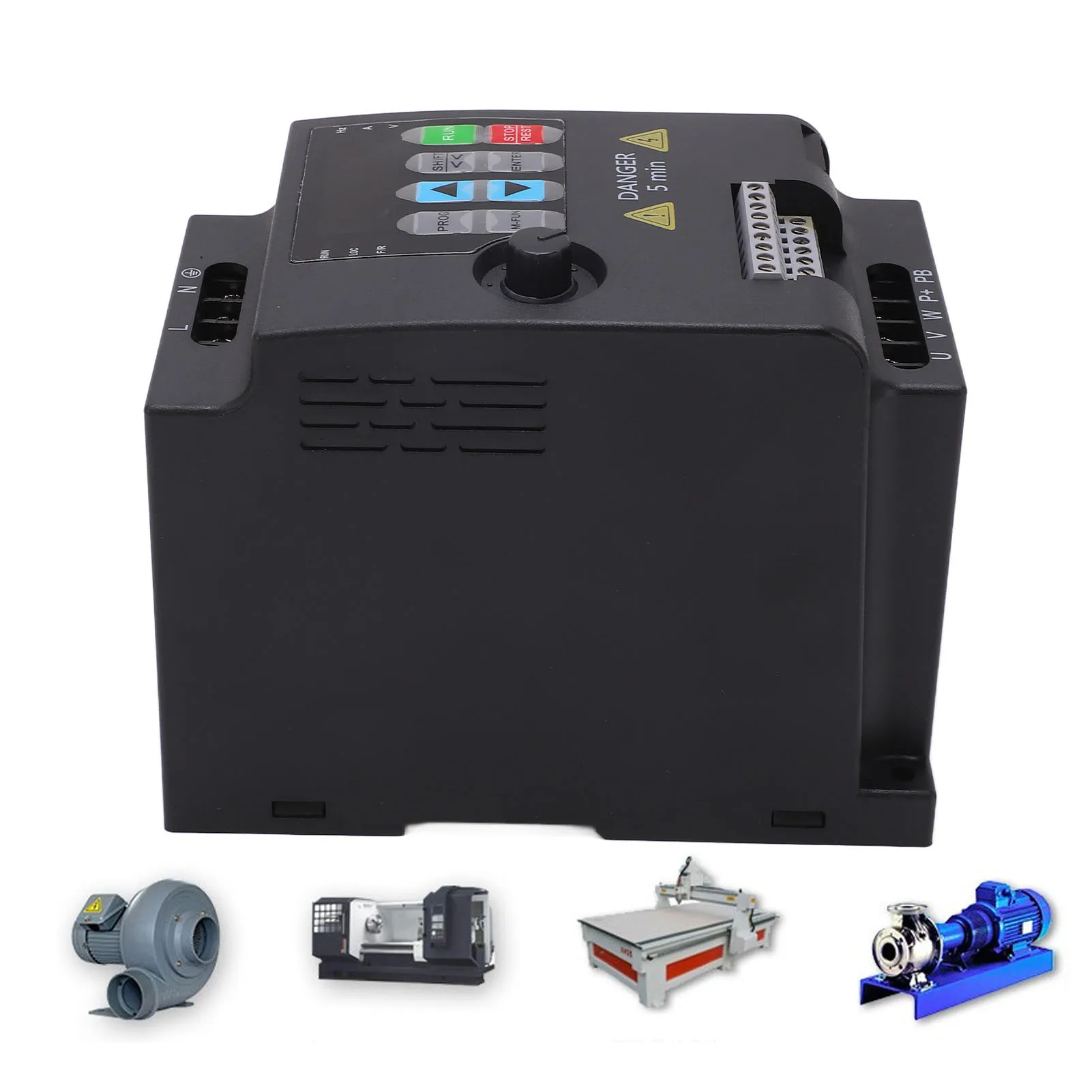 VFD 인버터 가변 주파수 드라이브 2.2KW 단상 ~ 3상 VFD 미니 주파수 인버터 AC 220V 입력 AC 0-220V 출력