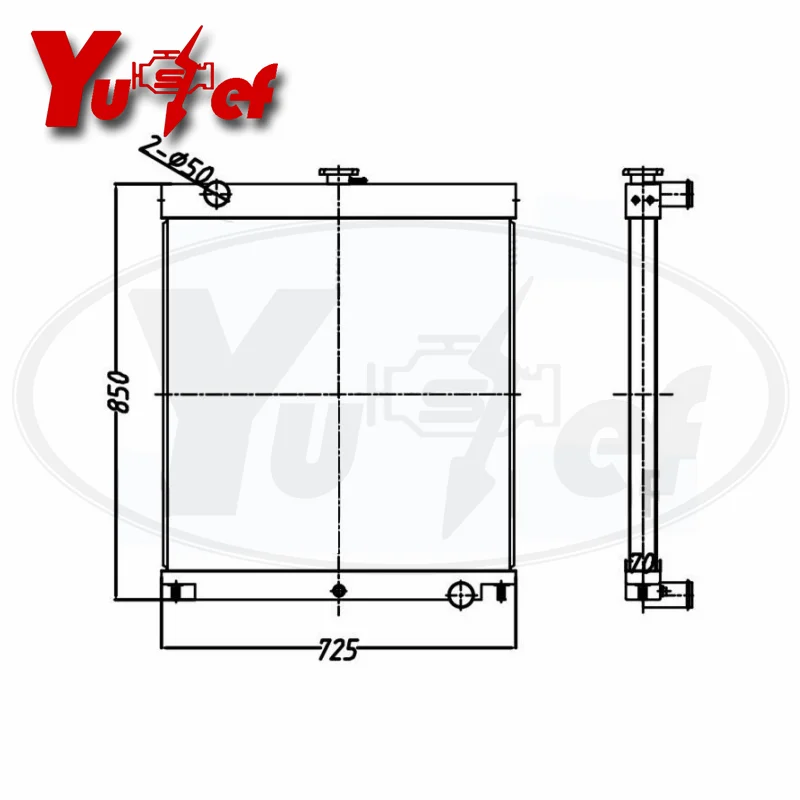 Excavator Radiator Assy For Sumitomo SH100-3 SH100A3