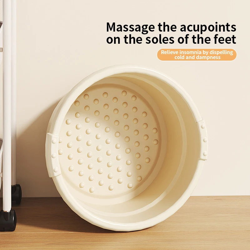 حوض استحمام سميك خاص بالصحة - نمط منزلي مع تدليك الساق، مناسب للأطفال والكبار، حوض نقع خاص للقدم