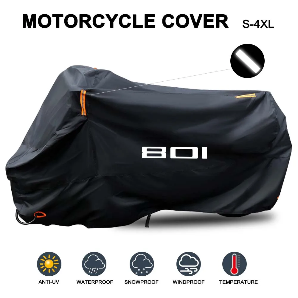 

Motorcycle Cover Waterproof Outdoor Dust UV Protective Moto Rain Cover for Husqvarna Svartpilen 801 Svartpilen801 S801 2024 2025