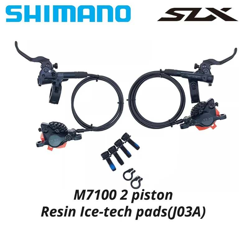 Shimano DEORE XT SLX M6100 M6120 M7100 M7120 M8100 M8120 2 or 4 Piston Hydraulic Disc Brake Set for Mountain Bike MTB Original