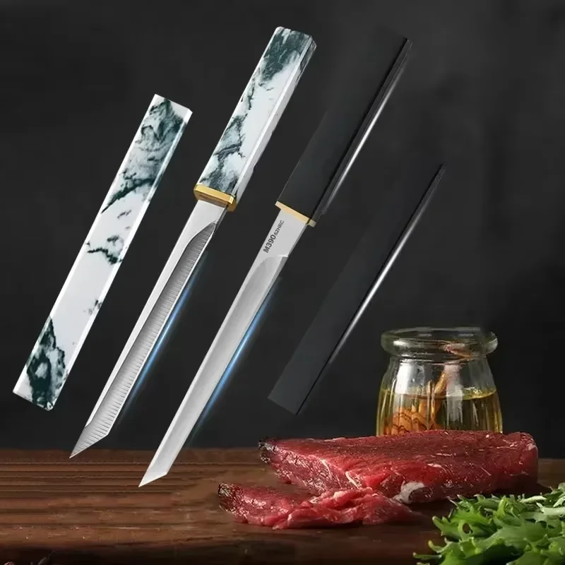 Нож-тесак для кованого мяса, нержавеющая сталь, монгольская кухня, ручной нож для мяса и фруктов, нож для жареного стейка из баранины с крышкой Нож-тесак для кованого мяса, нержавеющая сталь, монгольская кухня, ручной нож для мяса и фруктов, нож для жареного стейка из баранины с крышкой